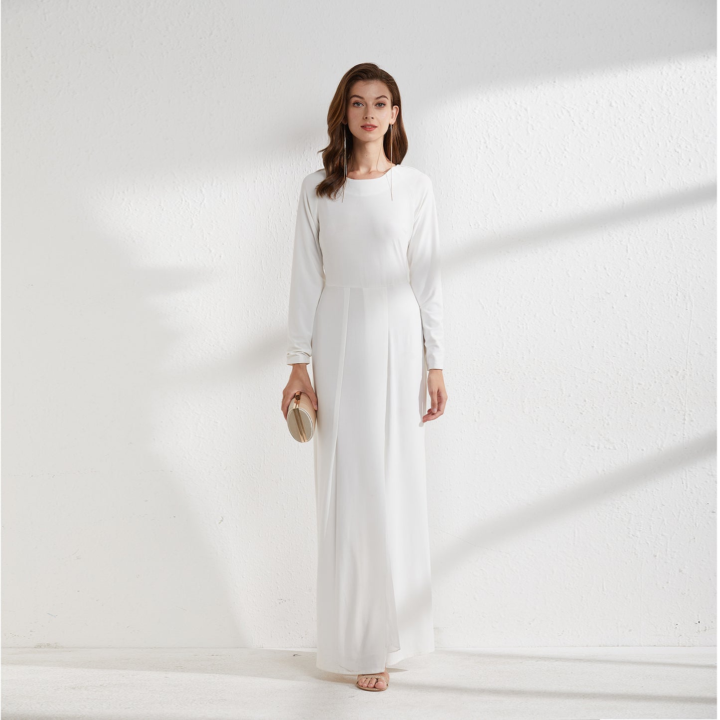 Timeless Elegance Maxi Dress in Pure White - Yarafly 