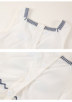 Toddler and Kids Girl Boho Embroidered Top & Skirt Set