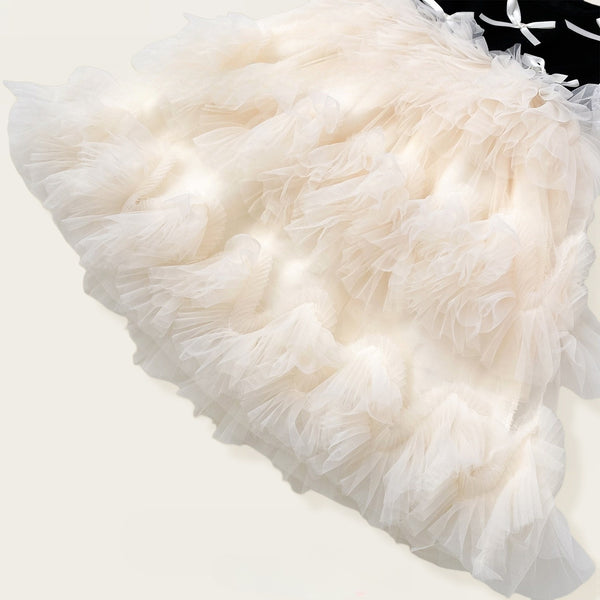 Elegant Swan Princess Tulle Party Dress