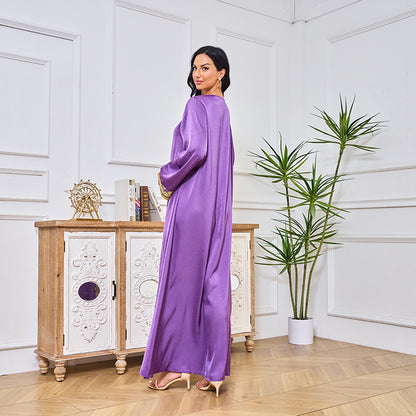 Enchanting Lavender Kaftan Dress - Yarafly 