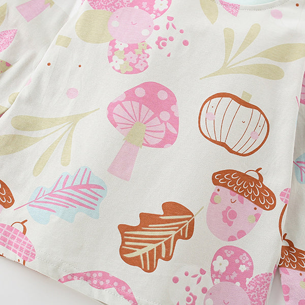 Toddler & Kids Woodland Mushroom Pajama Set - Yarafly