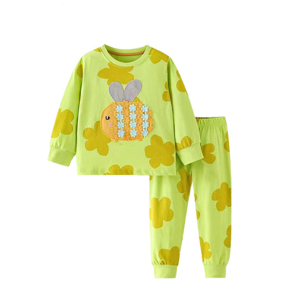 Cozy Kids Long Sleeve Thermal Pajama Set - Autumn Winter Loungewear