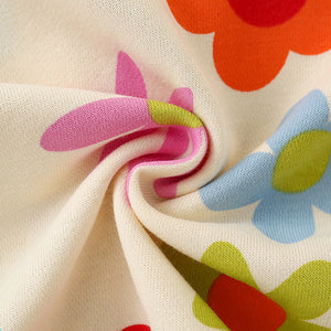 Toddler & Kids Colorful Flower Print Zip-Up Hoodie Jacket (2T-7T)