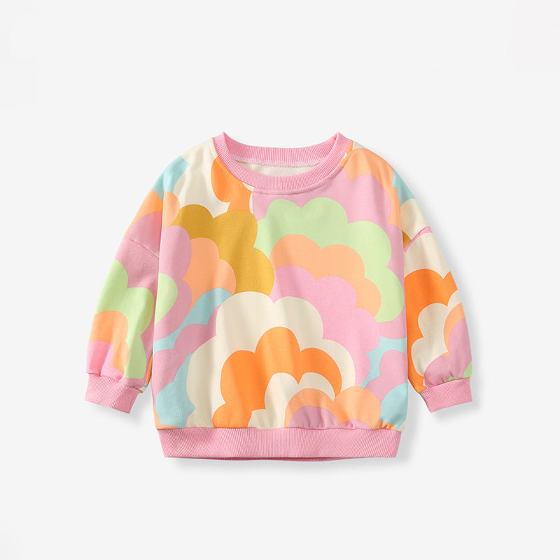Toddler & Kids Pastel Rainbow Cloud Sweatshirt - Yarafly