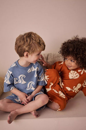 Toddler and Kids Boy Tropical Print Summer Outfit