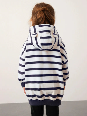 Kids & Toddlers Unisex Striped Hoodie Outfit