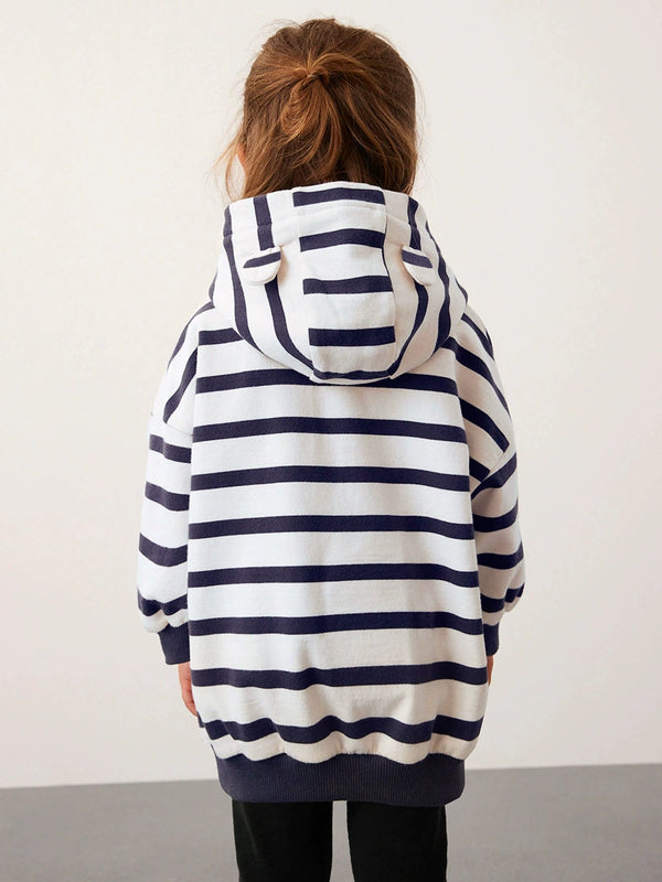 Kids & Toddlers Unisex Striped Hoodie Outfit