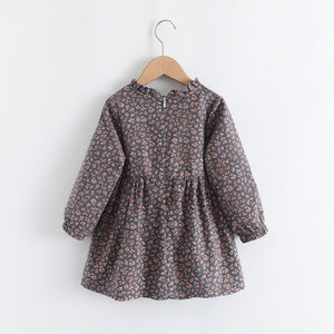 Vintage Floral Prairie Dress for Girls