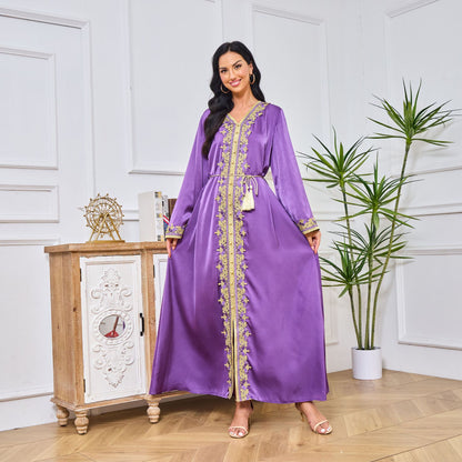 Enchanting Lavender Kaftan Dress - Yarafly 