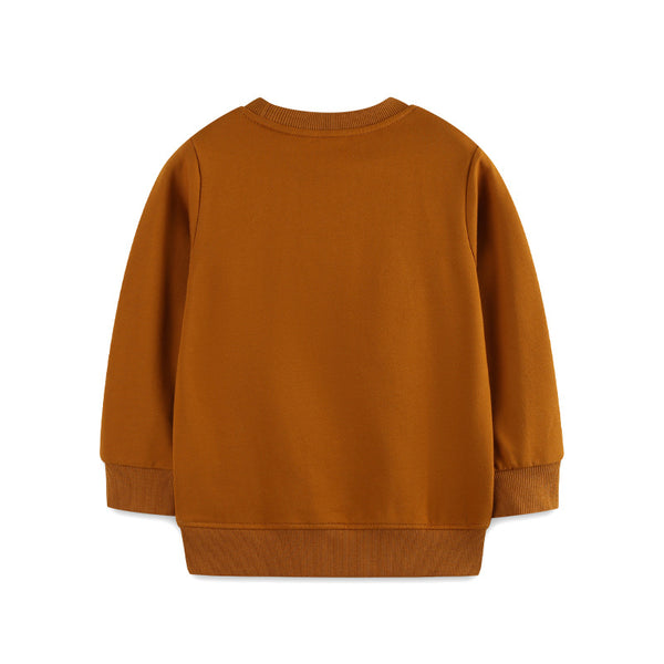 Toddler & Kids Brown Dinosaur Sweatshirt (2T–7T)