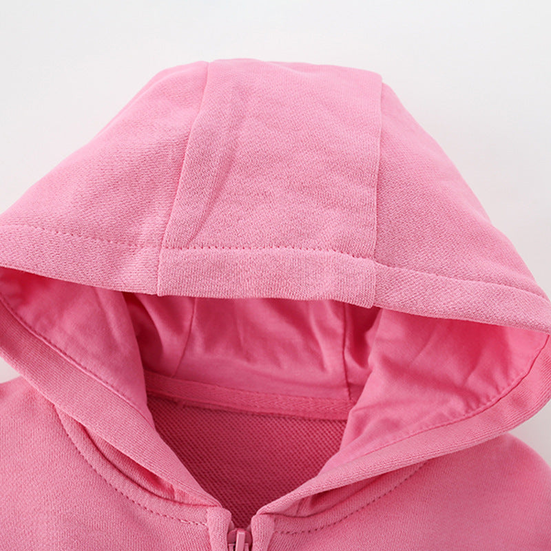 Toddler & Kids Pink Zip-Up Hoodie Jacket (2T–7T)