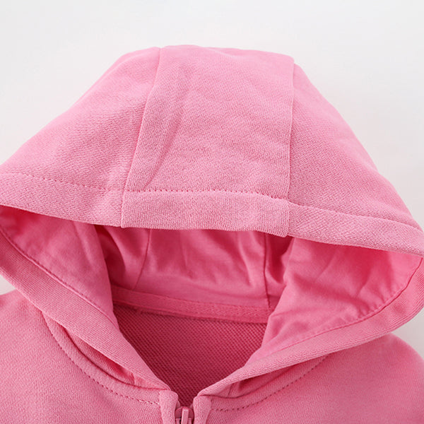 Toddler & Kids Pink Zip-Up Hoodie Jacket (2T–7T)