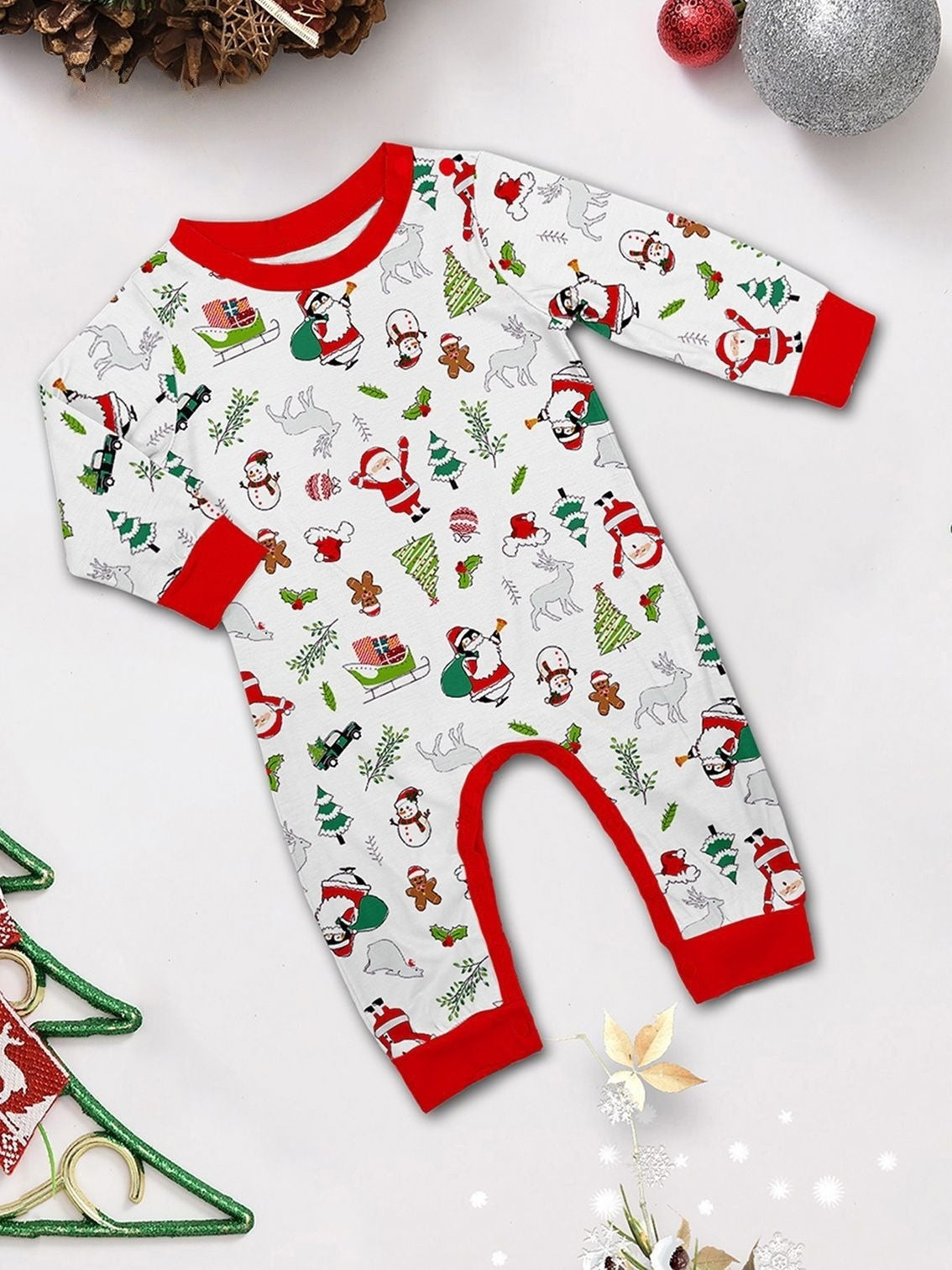 Christmas Fun Matching Family Pajama Set | Santa & Friends Holiday PJs Collection - Yarafly 