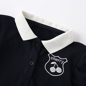 Navy Blue Polo & Skirt Set - Yarafly