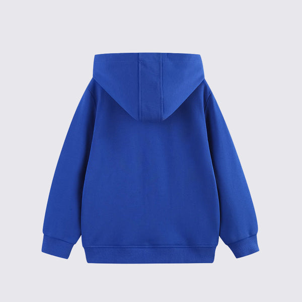 Blue Tractor Print Toddler & Kids Zip Hoodie Jacket (2T–7T)