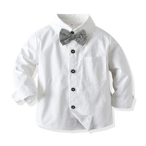 Toddler Boys’ Classic Dress Shirt and Suspender Pants Set (12M–6T)