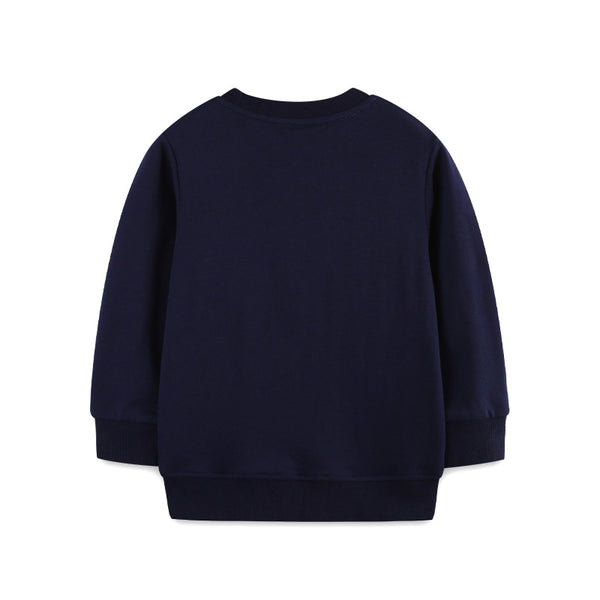 Toddler & Kids Navy Blue Tow Truck Sweatshirt (2T–7T)