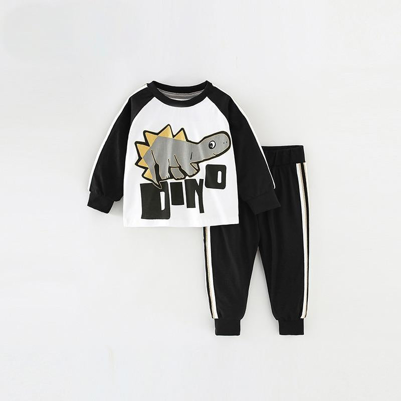 Toddler & Kids Black Dinosaur Outfit Set - Yarafly