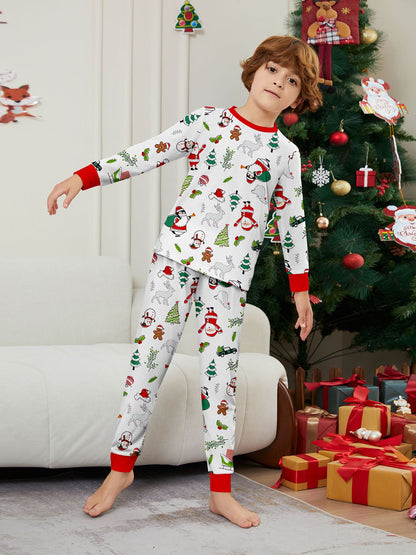 Christmas Fun Matching Family Pajama Set | Santa & Friends Holiday PJs Collection - Yarafly 