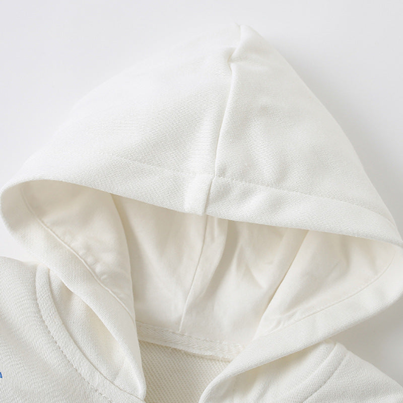 White Bunny & Ice Cream Toddler & Kids Zip Hoodie Jacket (2T–7T)