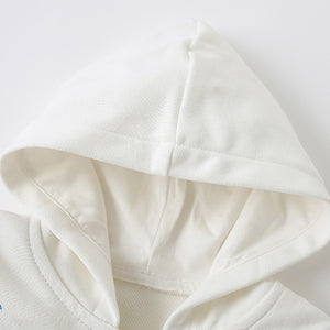 White Bunny & Ice Cream Toddler & Kids Zip Hoodie Jacket (2T–7T)
