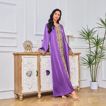 Enchanting Lavender Kaftan Dress - Yarafly 