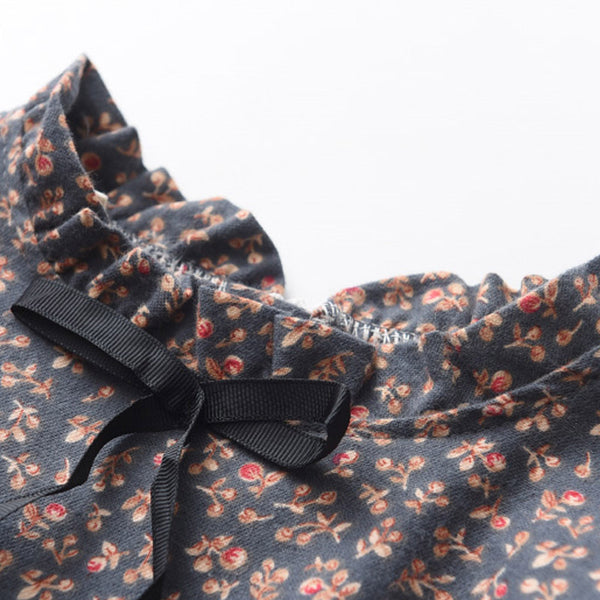 Vintage Floral Prairie Dress for Girls