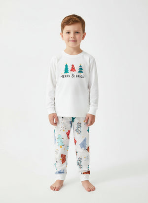 Christmas Pajama Set for Toddler and Kid Boys - Long Sleeve Sweatshirt and Pants