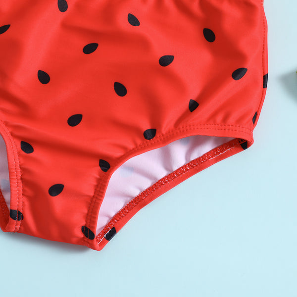 Watermelon One-Shoulder Bikini Set