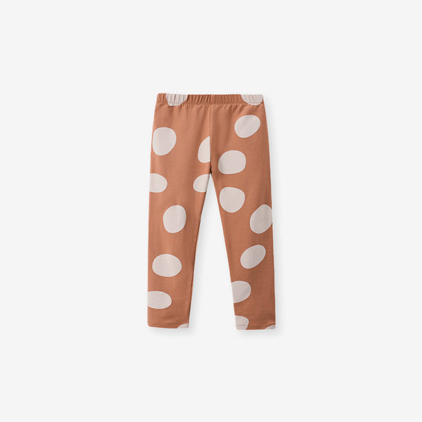 Fleece-Lined Bear Sweatshirt & Polka Dot Leggings Set-Toddler & Kids