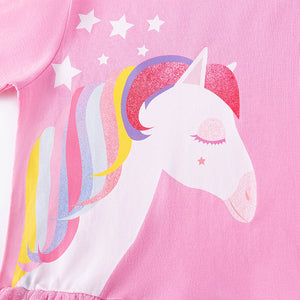 Toddler & Kids Pink Unicorn Tulle Dress – Birthday Party Outfit - Yarafly