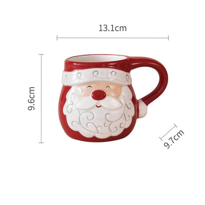 Christmas Ceramic Collection: Santa & Reindeer Holiday Tableware - Yarafly 