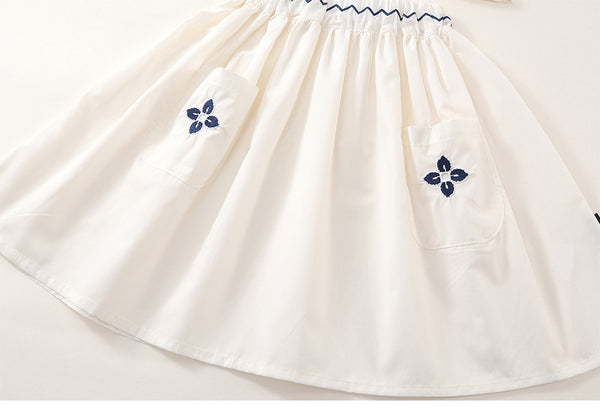Toddler and Kids Girl Boho Embroidered Top & Skirt Set