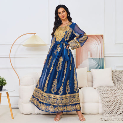 Ghalia Midnight Blue Jalabiya Dress - Yarafly 