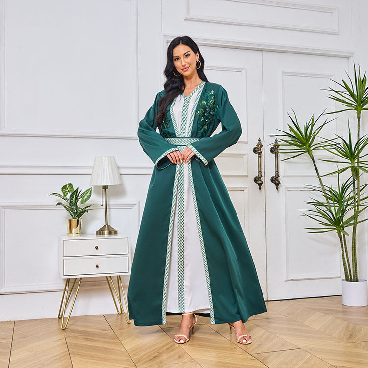 Kara Two-Piece Abaya Jalabiya Dress - Yarafly 