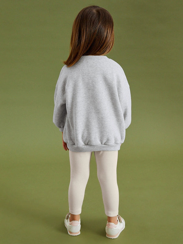 Grey Woodland Animal Appliqué Toddler & Kids Sweatshirt