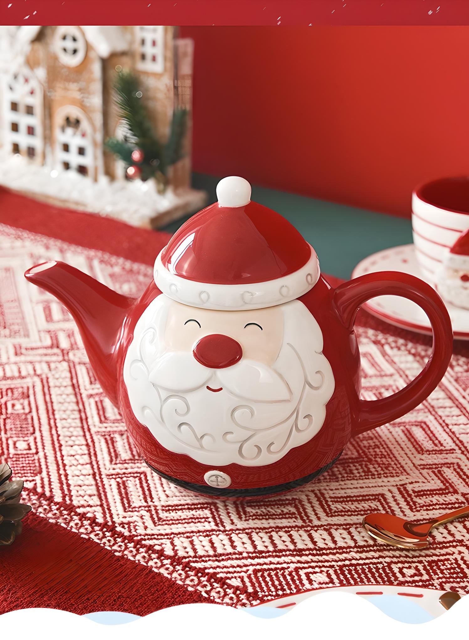 Christmas Ceramic Collection: Santa & Reindeer Holiday Tableware - Yarafly 