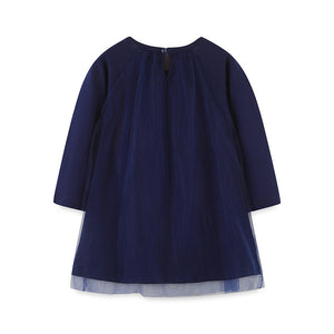 Girls Autumn Long Sleeve Princess Dress with Love Heart Gauze - Sizes 2T to 7T