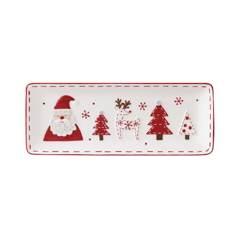 Christmas Ceramic Collection: Santa & Reindeer Holiday Tableware - Yarafly 