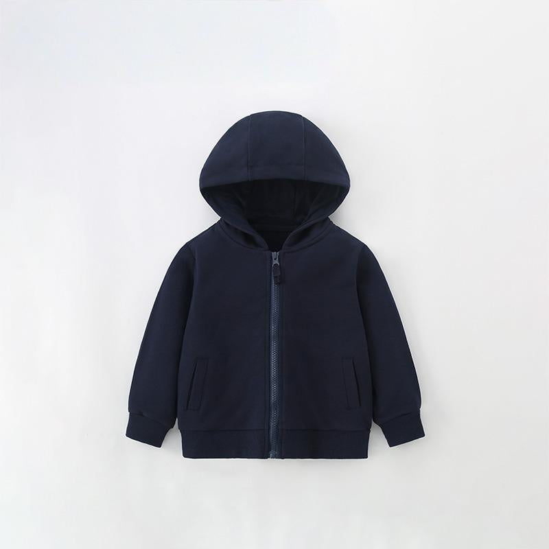 Toddler & Kids Navy Blue Zip-Up Hoodie Jacket (2T–7T)