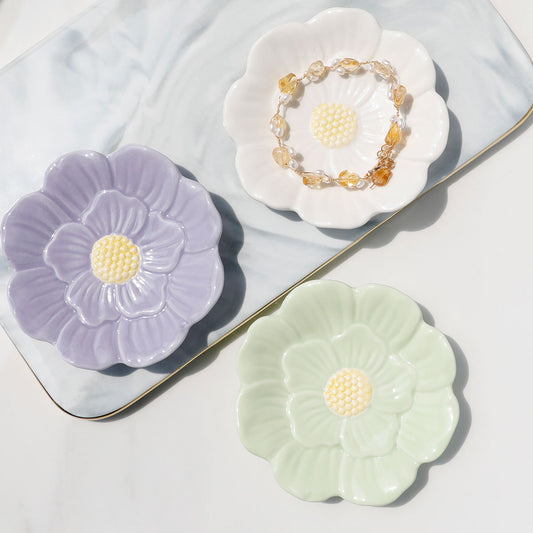 Ceramic Flower Jewelry Tray - Yarafly 