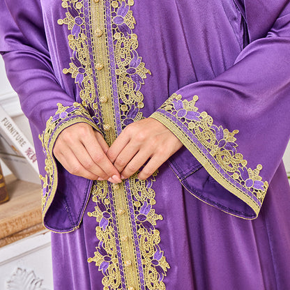 Enchanting Lavender Kaftan Dress - Yarafly 