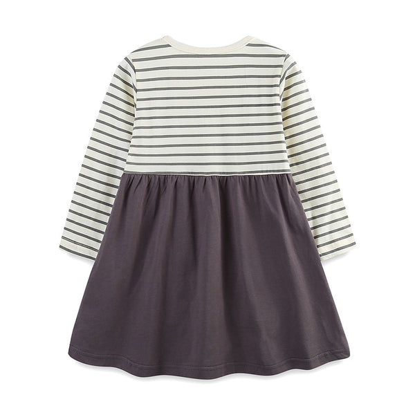 Girls Autumn Long Sleeve Embroidered Princess Dress - Sizes 2T to 7T
