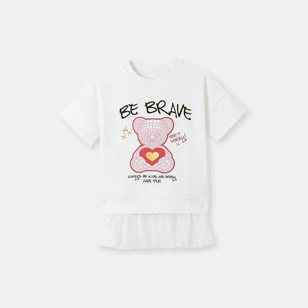 Toddlers & Kids "Be Brave" Sweatshirt Dress