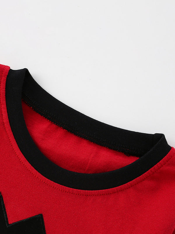 Red Plaid Boss Bear Christmas Pajama Set for Toddler and Kids Boys and Girls