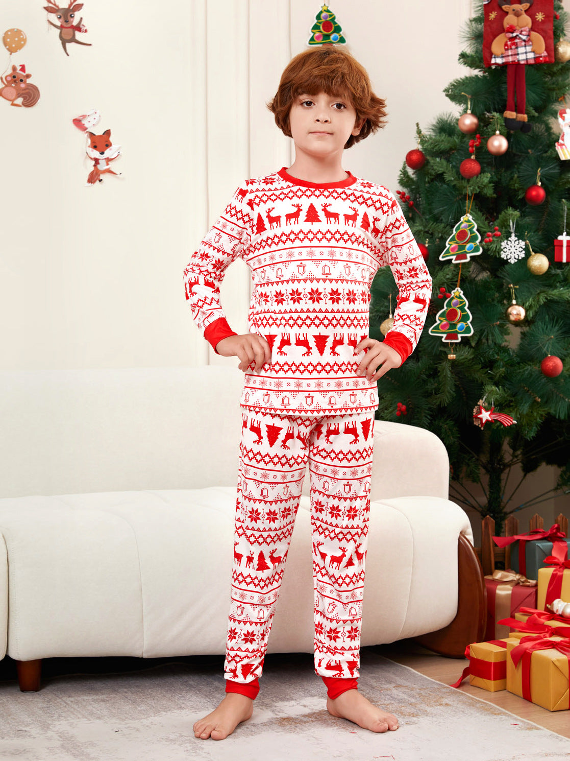 Nordic Fair Isle Family Christmas Pajamas | Matching Holiday PJs Set - Yarafly 