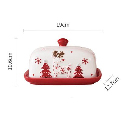 Christmas Ceramic Collection: Santa & Reindeer Holiday Tableware - Yarafly 