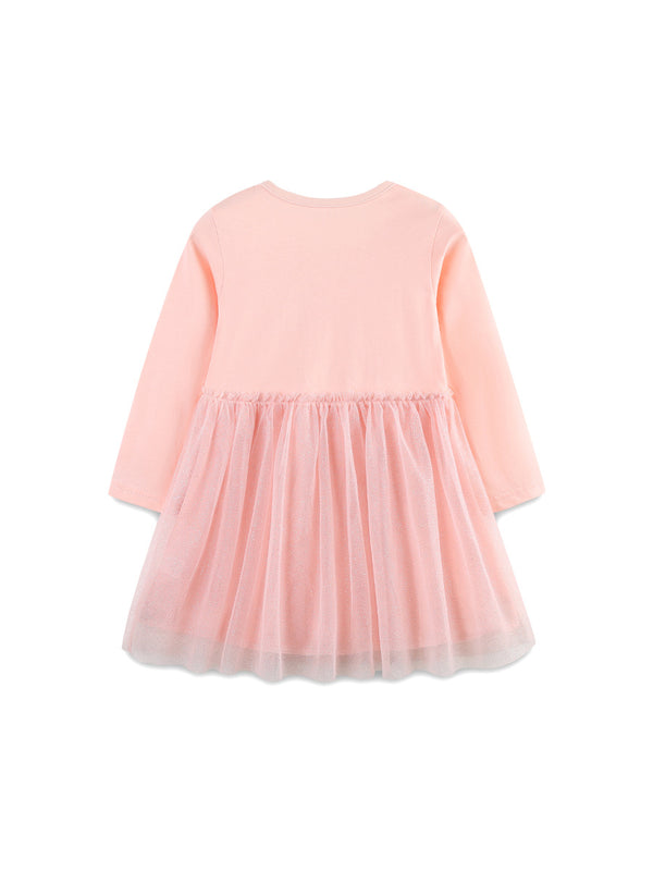 Girls Autumn Little Rabbit Embroidered Long Sleeve Princess Dress - Sizes 2T to 7T