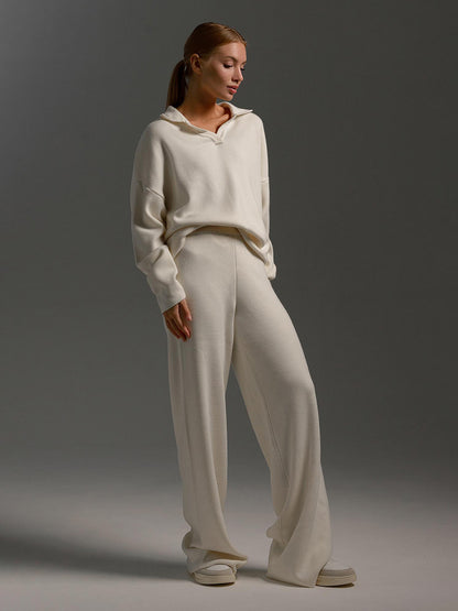 MILAN EDIT | Ivory Knit Lounge Set | Premium Comfort Collection - Yarafly 