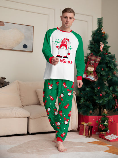 Ho Ho Christmas Gnome Family Pajama Set | Matching Holiday PJs | Raglan Style - Yarafly 